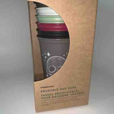 Starbucks Halloween 2019 Set Of 6 Reusable Hot Cups NEW - Sold on eBay Nov, 1st 2019 for $18.00