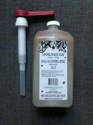 STARBUCKS Caramel Brulée Sauce Syrup w/ PUMP! (1.85L / 63OZ) - Sold on eBay Nov, 1st 2019 for $50.00
