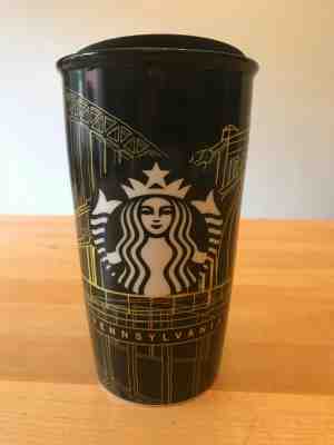 BRAND NEW, NEVER USED, Starbucks Pittsburgh Double Wall Traveler, 12 fl oz