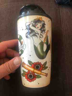 Starbucks Mermaid Siren Tattoo Ceramic Travel Mug Tumbler 12 oz 2015 Double Wall - Sold on eBay Nov, 1st 2019 for $73.00