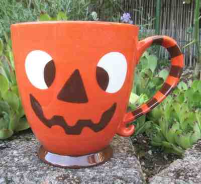 Starbucks 2007 Halloween Orange Striped Jack-o-Lantern Face Monster Mug  NICE - Sold on eBay Nov, 1st 2019 for $17.99