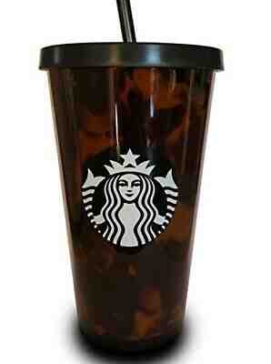 NEW Starbucks Tortoise Shell Tumbler Black Brown Cold Cup Straw 16oz 2019 w/ SKU - Sold on eBay Nov, 1st 2019 for $19.99