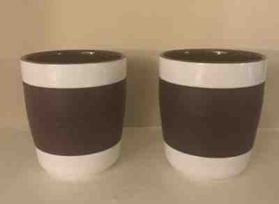 Starbucks Brown And White 2009 Ceramic Mugs With Rubber Grips Ceramic 12 Oz - Sold on eBay Nov, 1st 2019 for $44.99