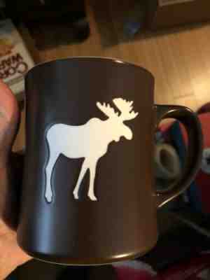 STARBUCKS MOOSE Original 2009 COFFEE MUG Brown Cup EMBOSSED New Bone China 16 oz - Sold on eBay Nov, 1st 2019 for $24.99