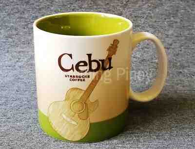 Starbucks Philippines CEBU Guitar Design 16oz Icon Mug DISCONTINUED - Sold on eBay Nov, 1st 2019 for $19.99
