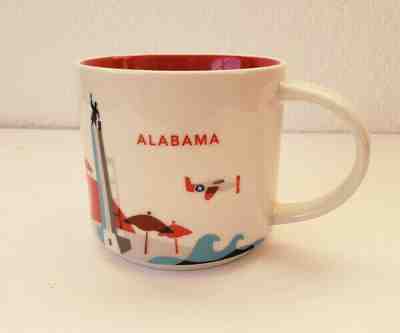 Starbucks Alabama “ You Are Here” Collection 2016 Coffee mug  Red inside cup - Sold on eBay Nov, 1st 2019 for $16.00