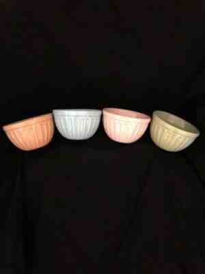 Starbucks Ice Cream Bowls Pastel Ribbed 2006 - Set of 4 EUC - Sold on eBay Oct, 31st 2019 for $22.00