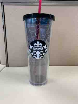 NEW Starbucks Halloween 2019 Silver Spider Web Tumbler 24 oz - Sold on eBay Oct, 31st 2019 for $31.99