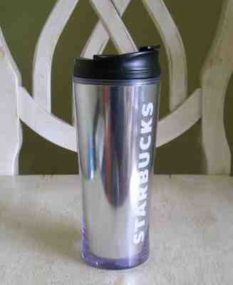 Starbucks 2015 Silver Acrylic Travel Tumbler 16 oz NEW - Sold on eBay Oct, 31st 2019 for $18.95