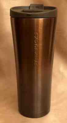 Starbucks 2011 Metallic Bronze Stainless Steel Travel Tumbler 16 oz with Lid - Sold on eBay Oct, 31st 2019 for $23.99
