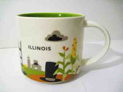 Starbucks Illinois "You Are Here" Collection Blues Guitar Coffee Mug Cup 14 Oz - Sold on eBay Oct, 31st 2019 for $22.99