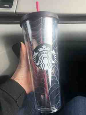 New Starbucks 2019 Glitter Spiderweb Limited Edition Tumbler Cup Halloween 24 Oz - Sold on eBay Oct, 31st 2019 for $24.99