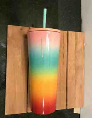 Starbucks Stainless Steel Pride Rainbow Cold Cup Tumbler Venti 24oz Summer 2019 - Sold on eBay Oct, 31st 2019 for $37.99