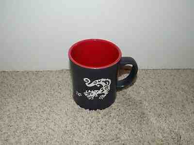 Starbucks Komodo Dragon Coffee Mug Black Laser Etched Red on Inside 2011 - Sold on eBay Oct, 31st 2019 for $19.49
