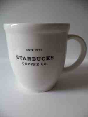 Starbucks Collectible Coffee Mug 2007 White with Black Lettering 18 oz - Sold on eBay Oct, 31st 2019 for $25.00