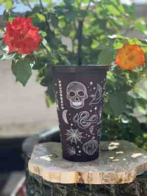 Starbucks Halloween 2019 Skull 16 Oz Tumbler Cup Purple Black NEW Hard To Find - Sold on eBay Oct, 31st 2019 for $40.00