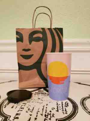 STARBUCKS Florida TALL TRAVEL TUMBLER w/ LID Ceramic Souvenir Mug New - Sold on eBay Oct, 31st 2019 for $30.00