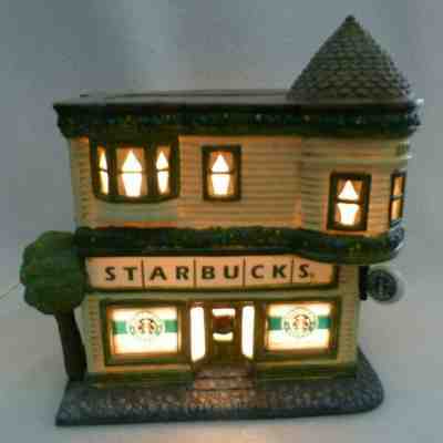 Starbucks Coffee Christmas Lighted House Ceramic Neighborhood Store Porcelain - Sold on eBay Oct, 31st 2019 for $149.95