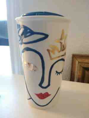 Starbucks Limited Ceramic Travel Mug Swarovski Mermaid Painted Crown10 fl oz - Sold on eBay Oct, 31st 2019 for $45.99
