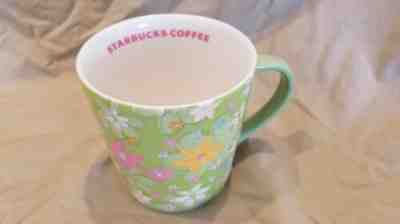 New Starbucks 2005 Collectible Coffee Mug Cup Green Flowers Spring Floral 16 oz - Sold on eBay Oct, 31st 2019 for $22.95