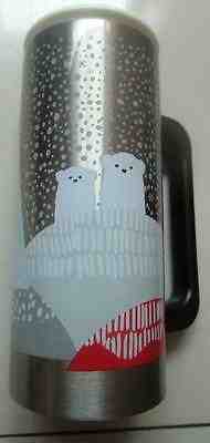 2016 Starbucks LOGO STAINLESS CHRISTMAS Polar Bear 12 oz  with cover WITH SKU - Sold on eBay Oct, 31st 2019 for $35.99