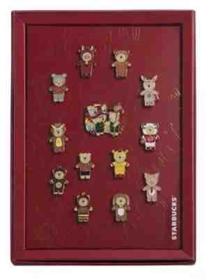 2018 Starbucks TAIWAN Chines New Year Zodiac Bearista Bear Pin Set -No card - Sold on eBay Oct, 31st 2019 for $94.99