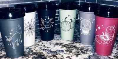NEW In Hand Starbucks Halloween 2019 Reusable Hot Cup Set Of 6 Fall Edition - Sold on eBay Oct, 31st 2019 for $25.00