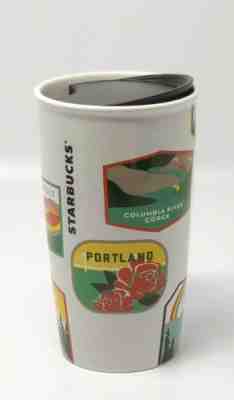 2017 Starbucks Oregon Tumbler Coffee Mug Portland Ceramic 12 Oz With Lid - Sold on eBay Oct, 31st 2019 for $45.00