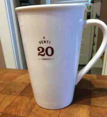 2010 Starbucks Coffee Co  VENTI 20 oz Mug Cup White Bone China - Sold on eBay Oct, 31st 2019 for $19.99