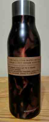 NEW Starbucks Stainless Brown Tortoise Matte Water Bottle 20oz DAMAGED LOGO - Sold on eBay Oct, 31st 2019 for $26.50