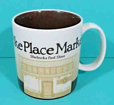 Starbucks Collector Series Pike Place Market Store Coffee Tea Mug 16 Oz Cup 2010 - Sold on eBay Oct, 31st 2019 for $17.95