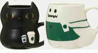 2019 Starbucks Coffee Japan Ghost set limited Halloween, MUG coffee cat, 355m - Sold on eBay Oct, 31st 2019 for $99.00