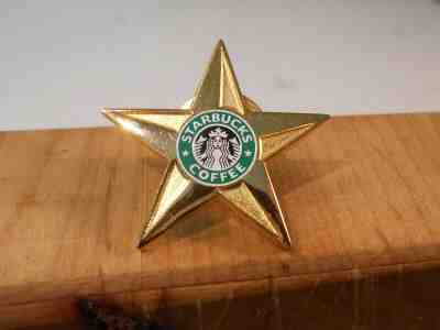 STARBUCKS BARISTA EMPLOYEE PIN AWARD GOLD COLOR STAR 1" - Sold on eBay Oct, 30th 2019 for $16.49