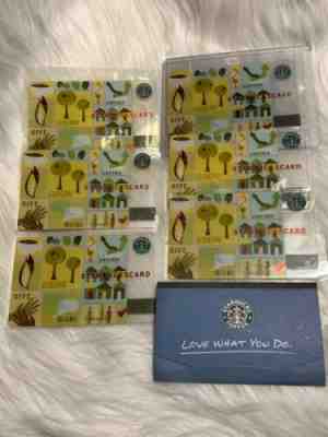 STARBUCKS Gift Cards (6) Aspire 2006 Limited Edition RARE HTF W/ 1 Sleeve - Sold on eBay Oct, 30th 2019 for $155.00