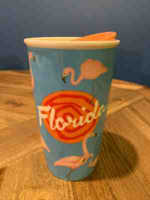 Starbucks Florida Ceramic Tumbler - Flamingo - Dot Collection FLORIDA - NEW - Sold on eBay Oct, 30th 2019 for $19.80