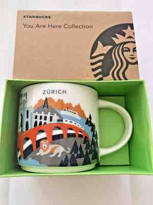 Starbucks Coffee 14oz Zurich (Zürich) Switzerland mug YAH YOU ARE HERE Cup w/SKU - Sold on eBay Oct, 30th 2019 for $34.95