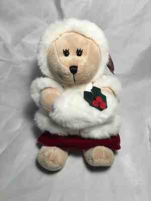 Starbucks Winter Bearista Bear 2004 37th Ed White Fur Trimmed Coat & Muff 10.5" - Sold on eBay Oct, 30th 2019 for $16.00