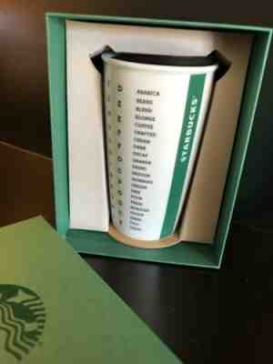 Starbucks 2016 Word Search 12 oz Ceramic Tumbler (NEW) With Box - Sold on eBay Oct, 30th 2019 for $22.00