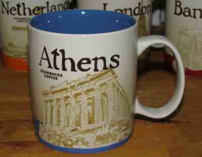 2015 STARBUCKS ATHENS, GREECE Parthenon Global Icon Series 16oz Coffee Cup / Mug - Sold on eBay Oct, 30th 2019 for $34.95