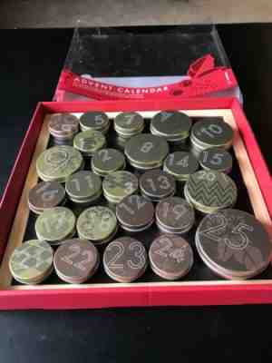 STARBUCKS MAGNETIC HANGING ADVENT CALENDAR WITH EMPTY TINS - Sold on eBay Oct, 30th 2019 for $18.99