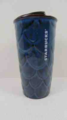 Starbucks 2017 Anniversary Blue Black Siren Mermaid Scale Travel Mug Tumbler Cup - Sold on eBay Oct, 30th 2019 for $24.99