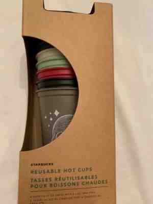 Starbucks Fall Halloween 2019 6 Reusable Hot Cups Limited Edition 16 Oz. Skull - Sold on eBay Oct, 30th 2019 for $20.00