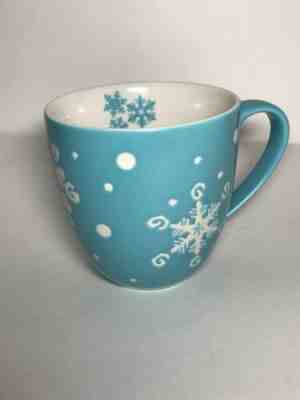 Starbucks Coffee SNOWFLAKE 16oz Mug NWOT Holiday 2007 Blue Christmas Debossed - Sold on eBay Oct, 30th 2019 for $32.98