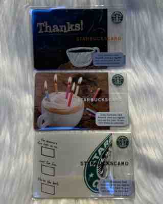 Starbucks 2009 Occasion Test 3 Cards COMPLETE SET 6053 Just For Fun Bday Thanks - Sold on eBay Oct, 30th 2019 for $299.00
