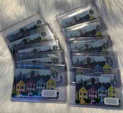 Starbucks San Francisco Painted Ladies 2011 Gift Cards Lot Of 10 - Sold on eBay Oct, 30th 2019 for $102.50