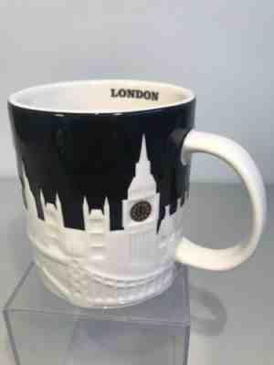 Starbucks London 16 oz Mug Black White Relief New with Tag - Sold on eBay Oct, 30th 2019 for $36.99