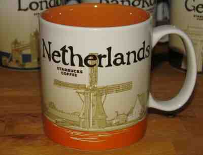 2014 STARBUCKS NETHERLANDS Global Icon Series 16oz Coffee Cup / Mug - Sold on eBay Oct, 30th 2019 for $43.95