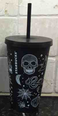 Starbucks Halloween 2019 Skull 16 Oz Tumbler Cup Purple/Black NEW SUPER RARE - Sold on eBay Oct, 30th 2019 for $39.99