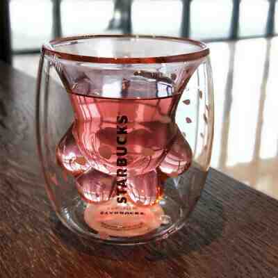 Fashion 2019Lovely Starbucks Sakura 6oz Pink Cat Cat's Paw Double Wall Glass Mug - Sold on eBay Oct, 30th 2019 for $25.99