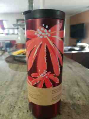 Starbucks 2019 Valentine Insulated Tumbler Stainless Orange Red Floral 16oz NEW - Sold on eBay Oct, 30th 2019 for $40.00